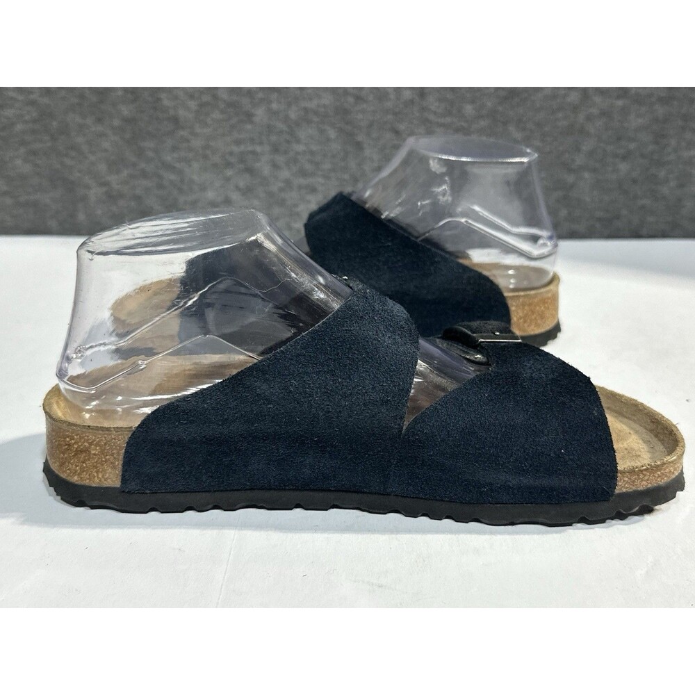 Birki’s Birkenstock Arizona Sandals Black Suede Buckles Women’s EU 39 US 8 N - Picture 7 of 10